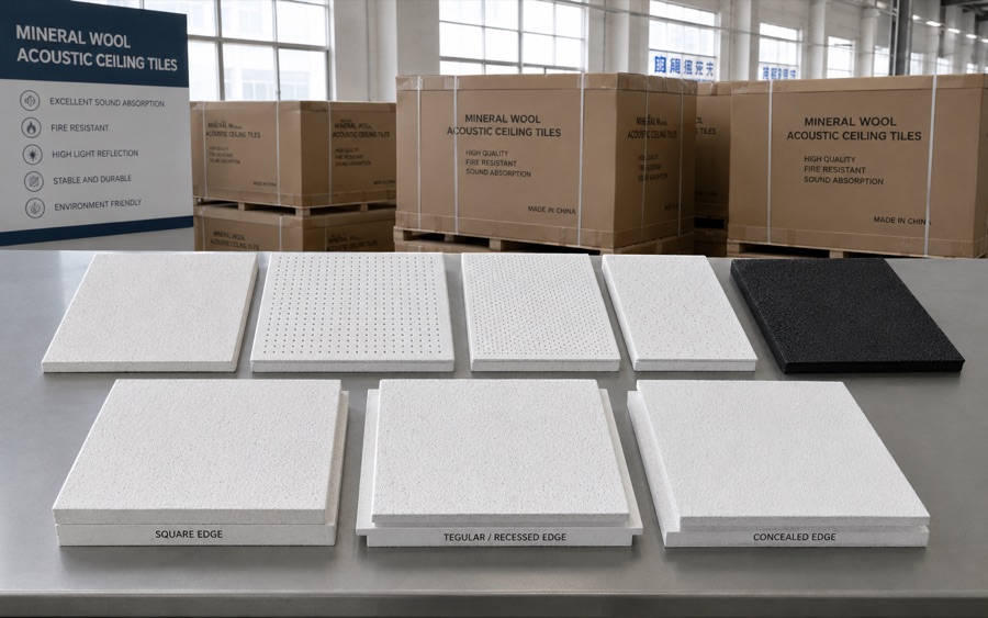 Mineral wool ceiling tile OEM customization samples